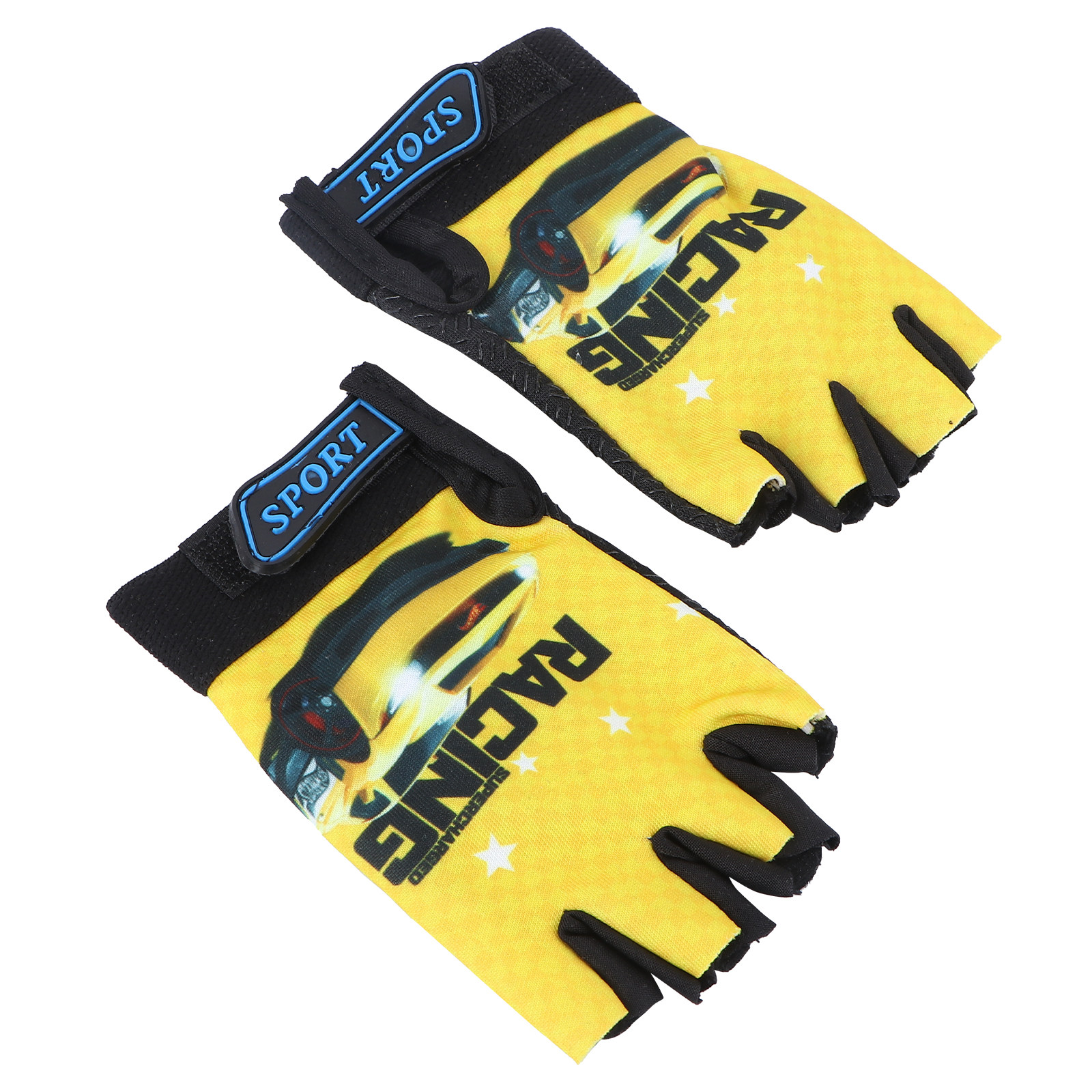 Fishing Gloves - قفازات أطفال بنصف الأصابع، تصميم سيارة