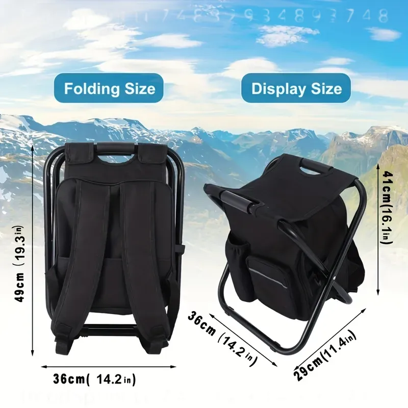 كرسي صيد محمول قابل للطي 2 في  - مراجعة Fishing Backpack وسعره