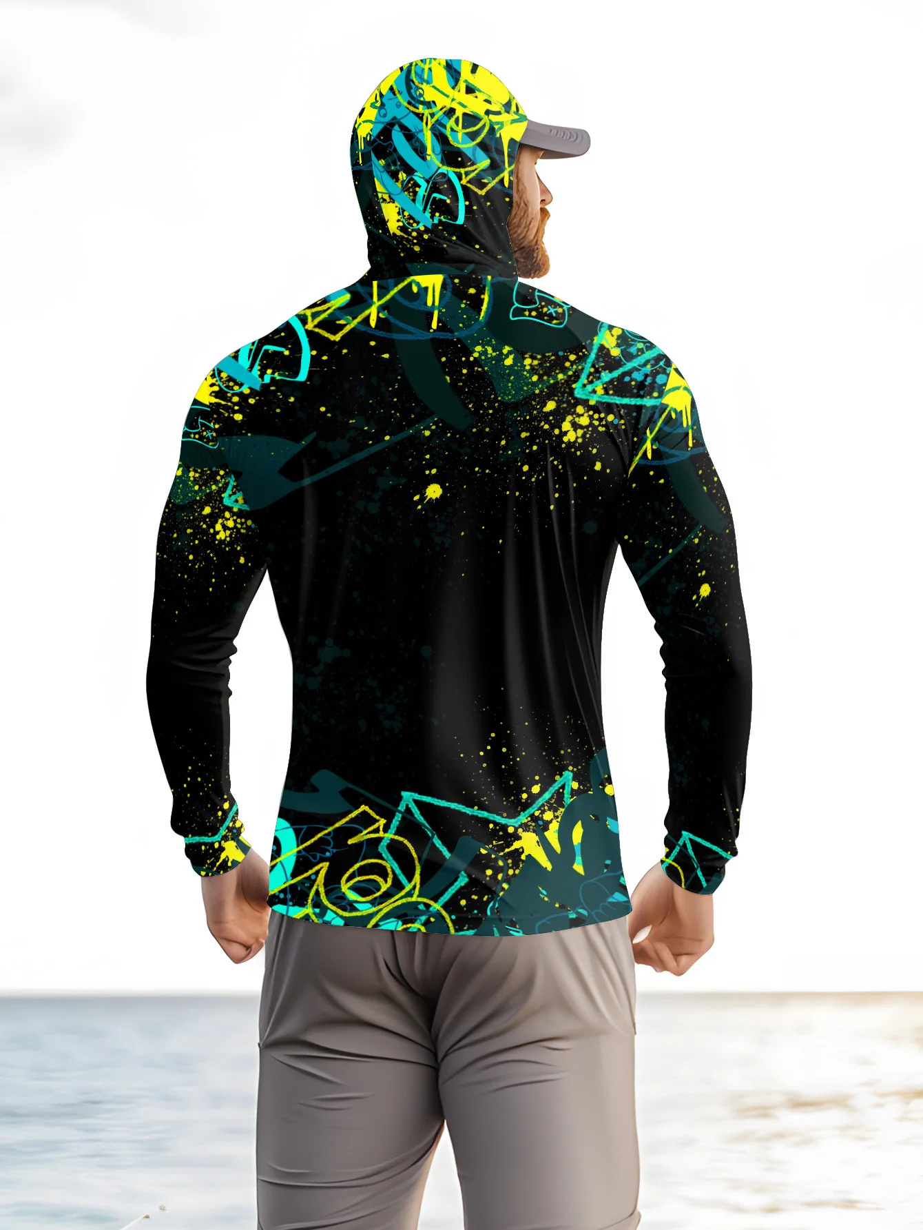 هودي صيد للرجال بعامل حماية من - مراجعة Fishing Mask Sun Protection وسعره