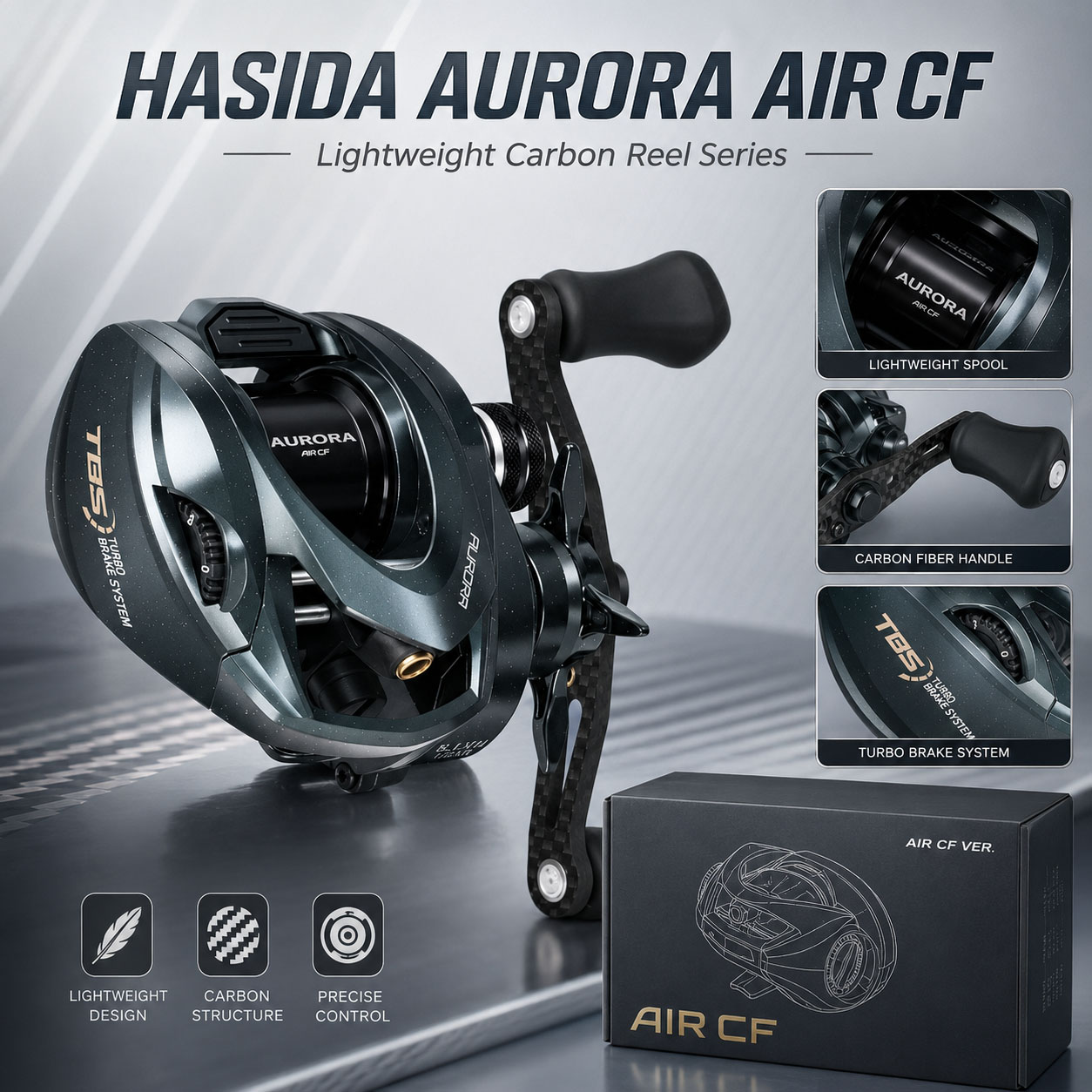 بكرة صيد HASIDA Aurora AirCF C - مراجعة Daiwa Reel Bg وسعره